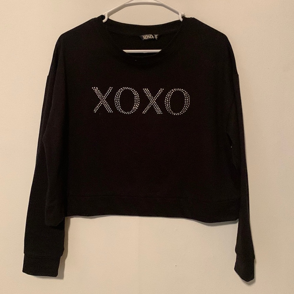 XOXO Black Crop Top